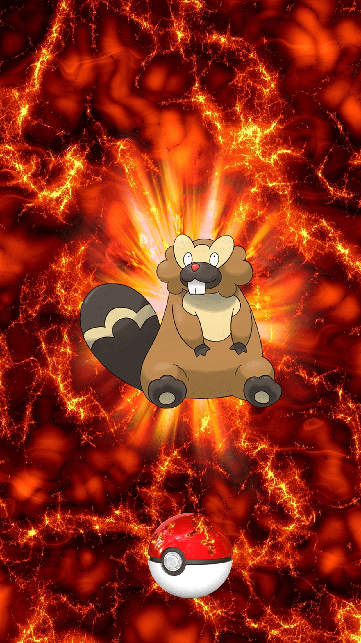 400 Fire Pokeball Bibarel Unknown Bidoof