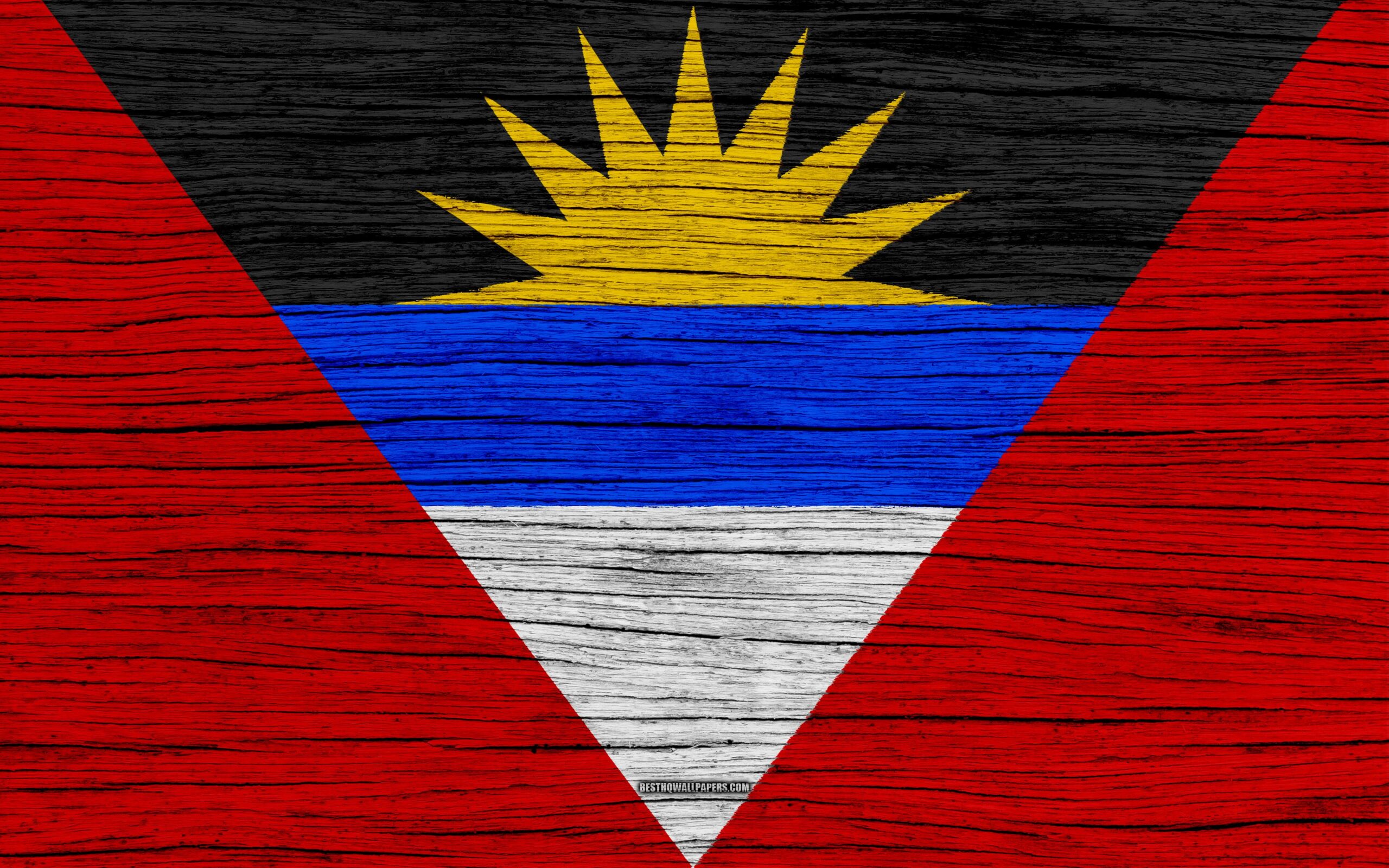 Download wallpapers Flag of Antigua and Barbuda, 4k, North America