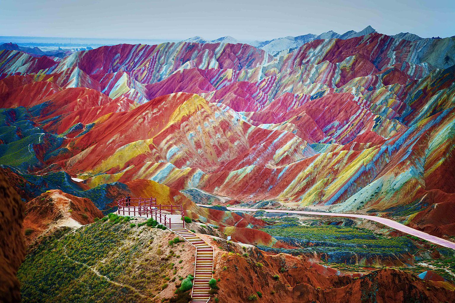 Rainbow Mountains Zhangye Danxia Landform, China