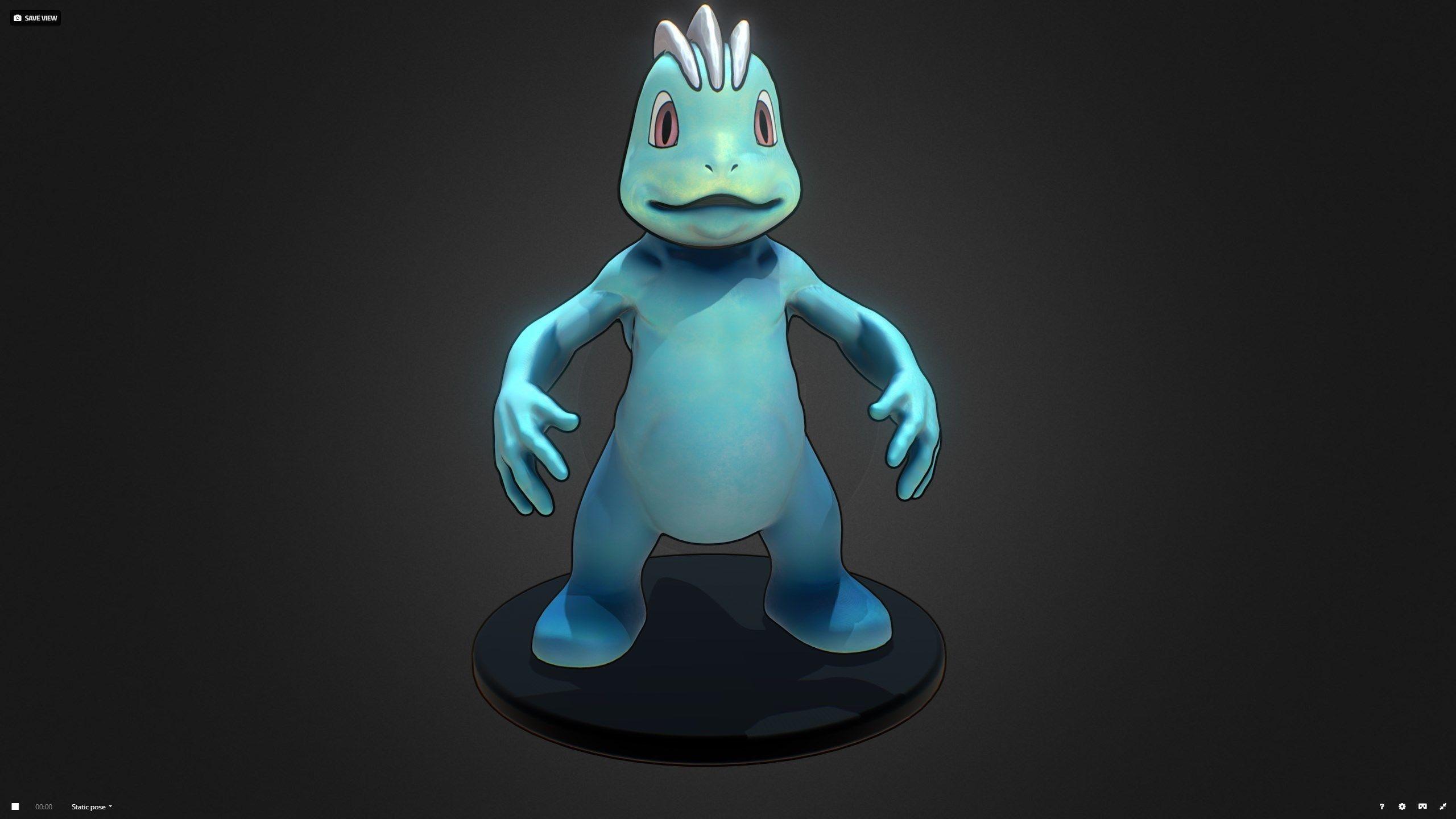 Machop Pokemon 3D asset