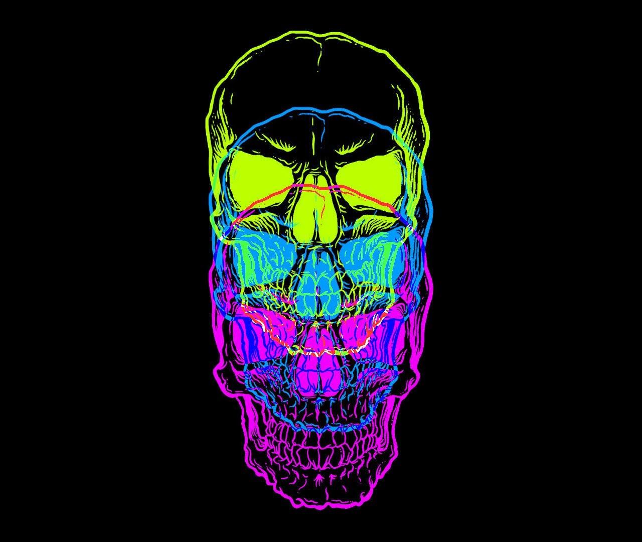 Multi coloured skull wallpapers