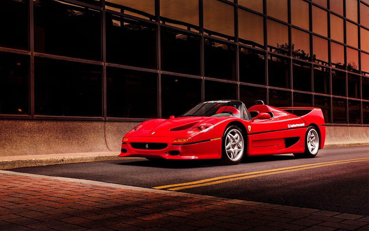 Photo Ferrari F50 supercar Red auto