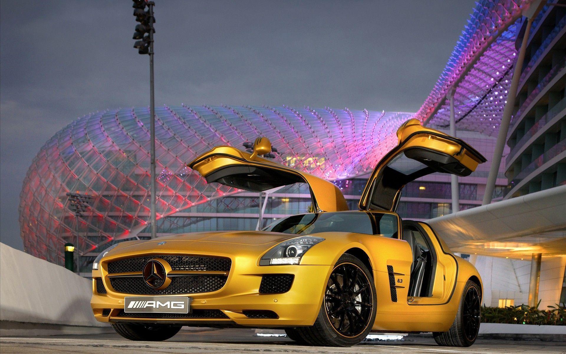 2010 Mercedes Benz SLS AMG Desert Gold 5 Wallpapers