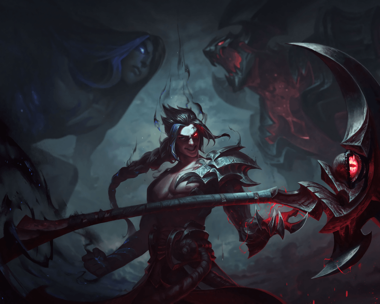 Download League Of Legends, Kayn, Scythe, Red Eye, Artwork