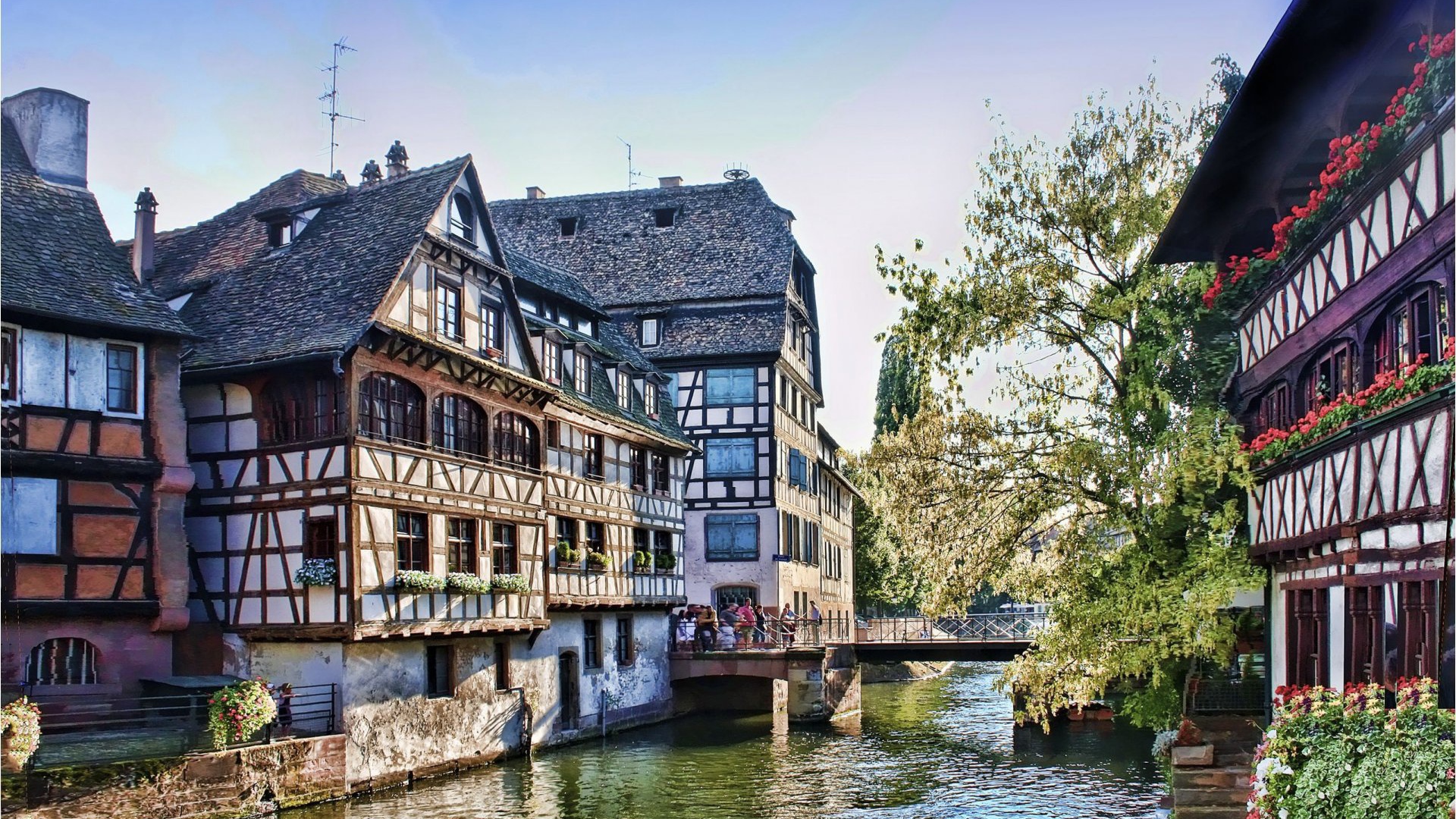 Old houses in Strasbourg, France Desktop wallpapers