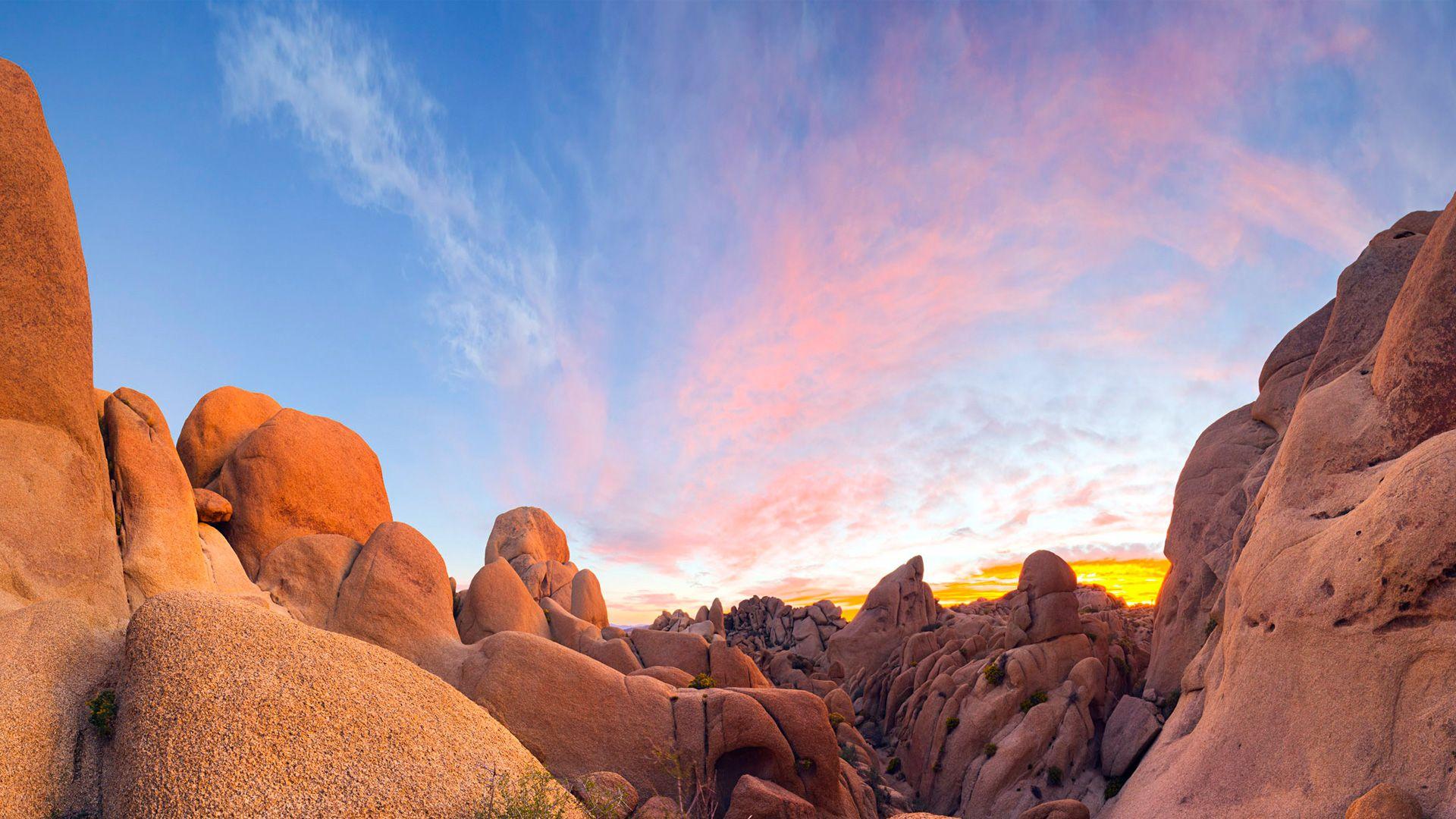 Granite boulders Joshua Tree National Park California USA