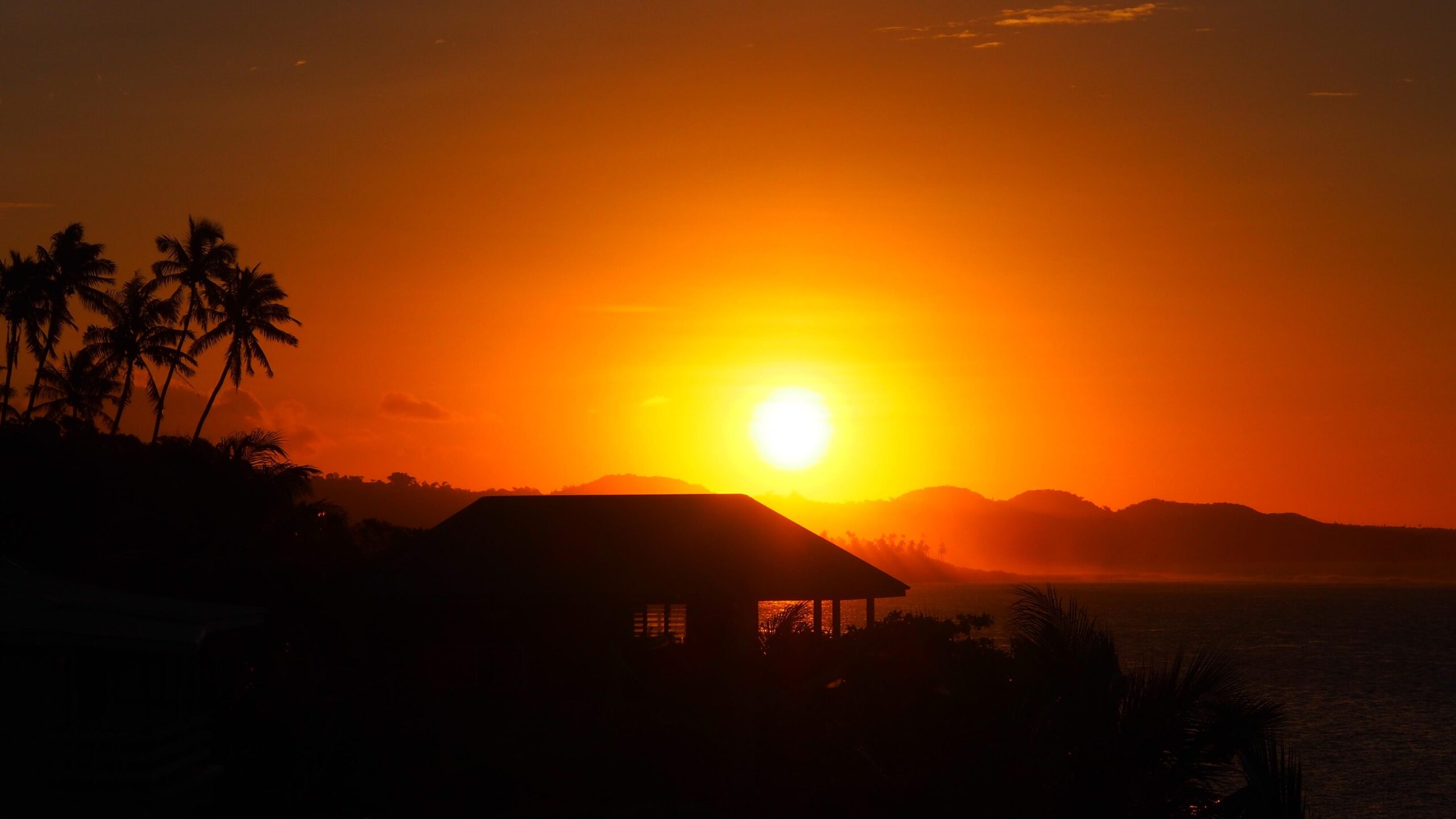 Wallpapers Sunset, Samoan Islands, Polynesia, 4K, Nature,