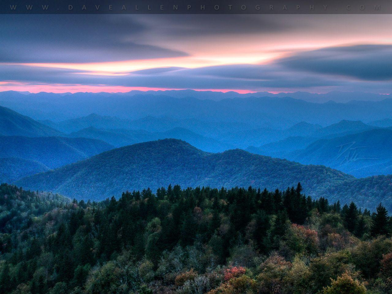 Blue Ridge Autumn Evening Free Desktop Wallpapers Image