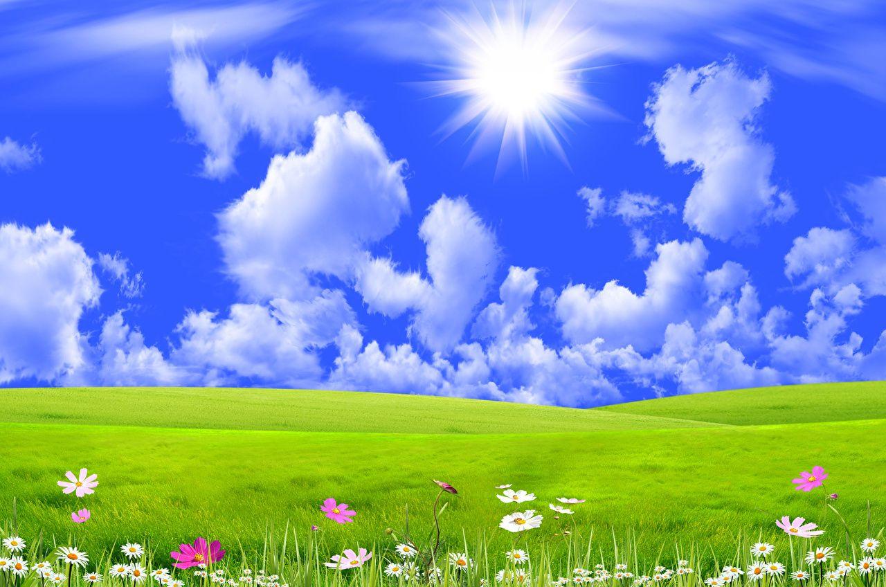 Wallpapers Nature Sky Grasslands Grass Clouds