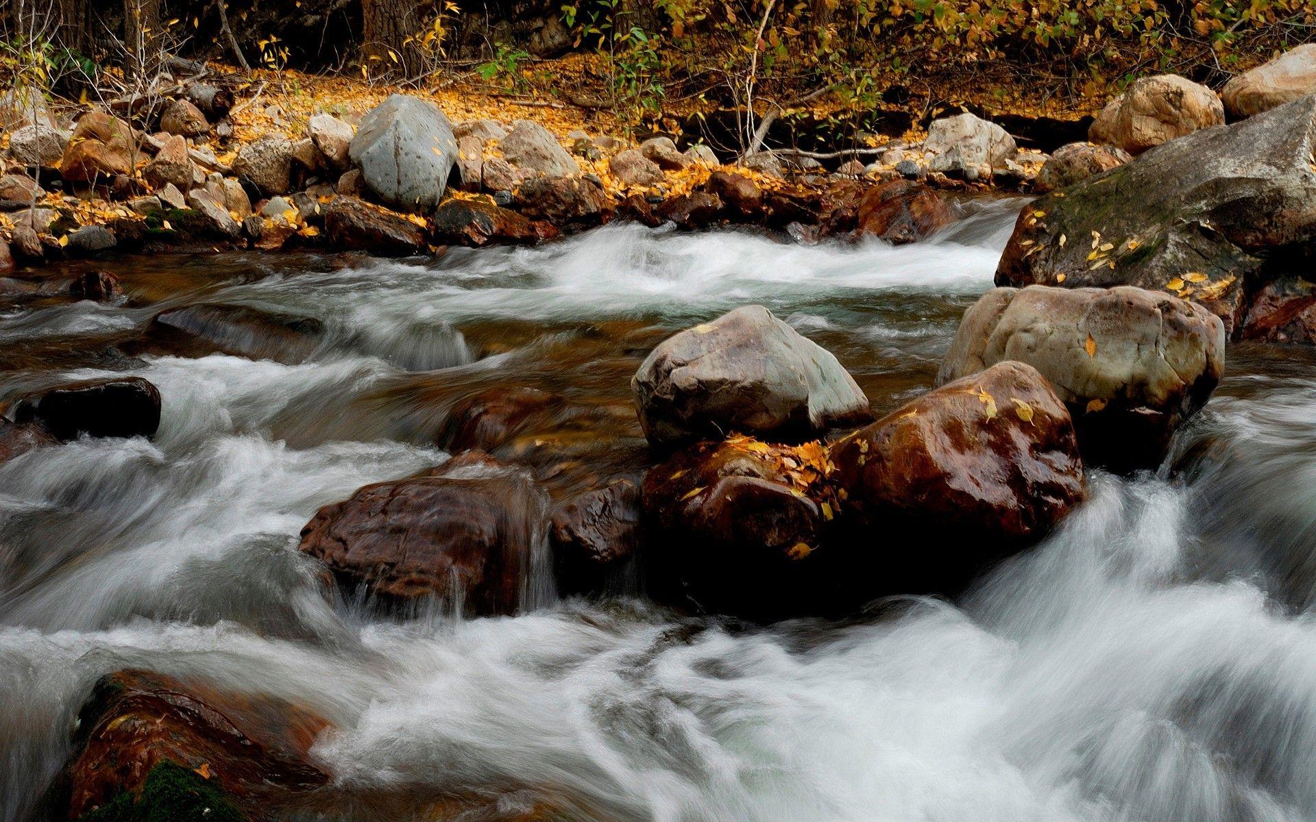 Rivers: Stone Water Nature River Rivers Wallpapers for HD 16:9 High