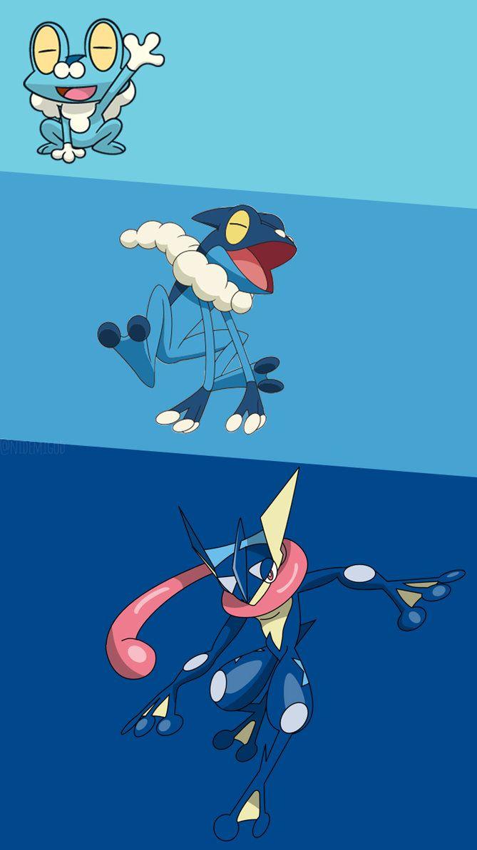 Wallpapers Froakie,Frogadier e Greninja by Nidemigod