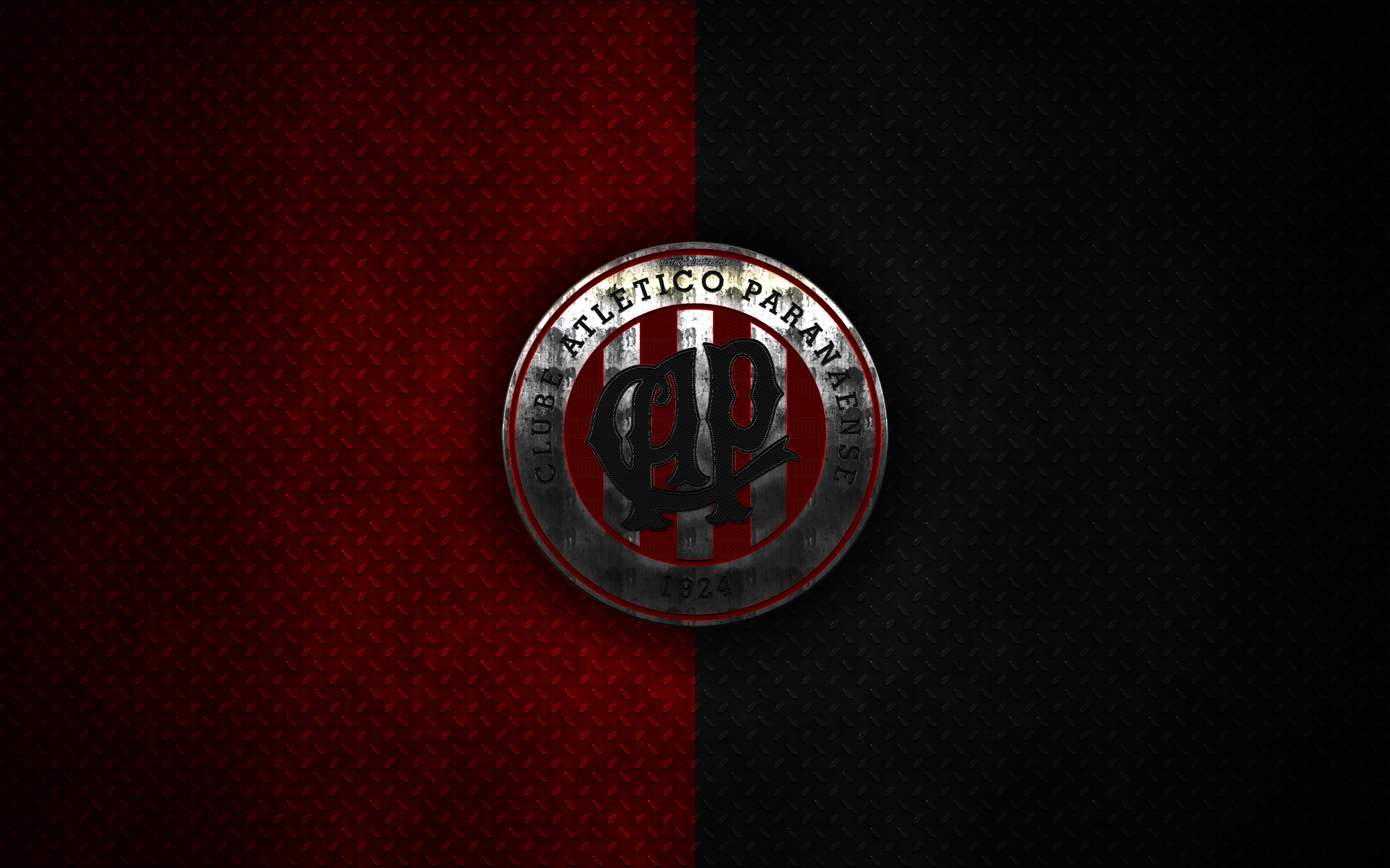 Download wallpapers Atletico Paranaense, 4k, metal logo, creative