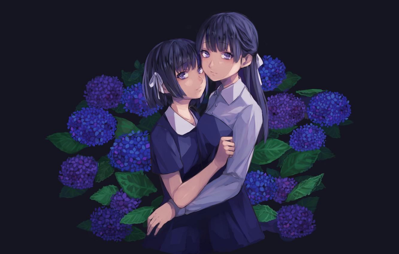 Wallpapers flowers, girls, hydrangea, Fate stay night, Fate / Stay