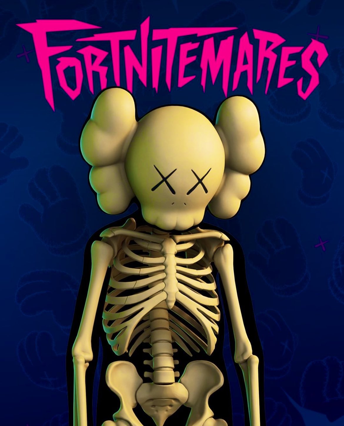 Kaws Skeleton Fortnite wallpapers