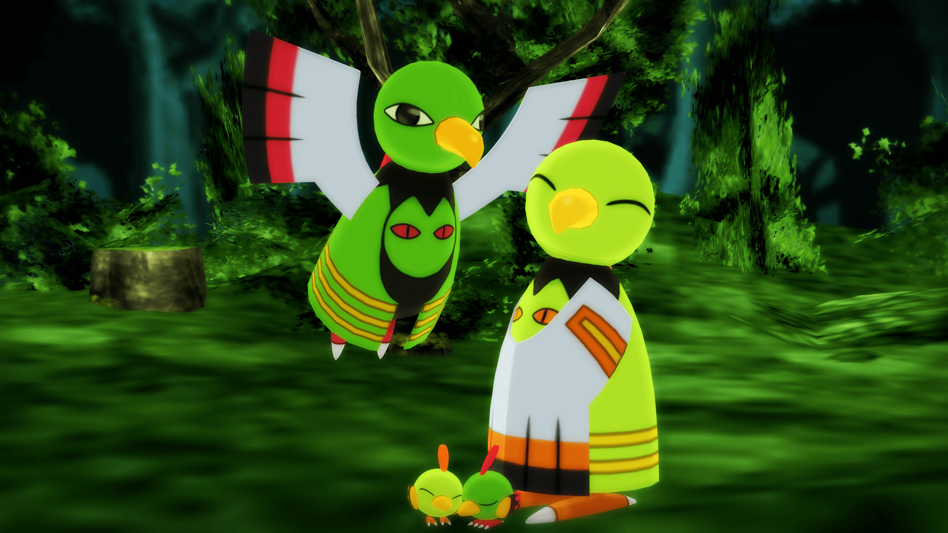 MMD PK Natu and Xatu DL by 2234083174