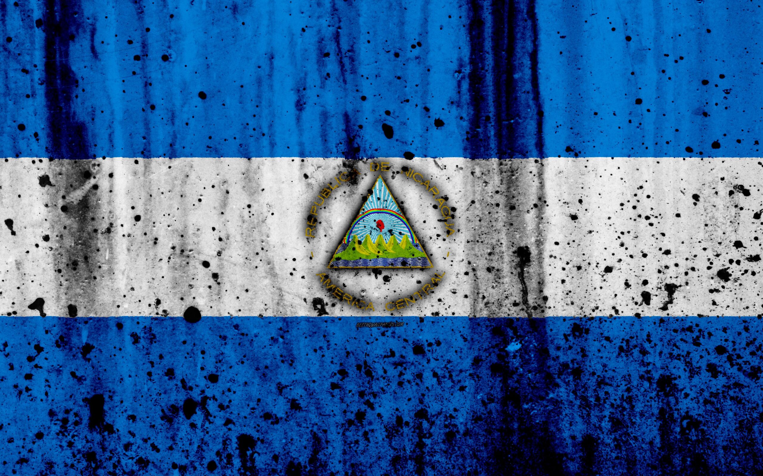 Download wallpapers Nicaraguan flag, 4k, grunge, flag of Nicaragua