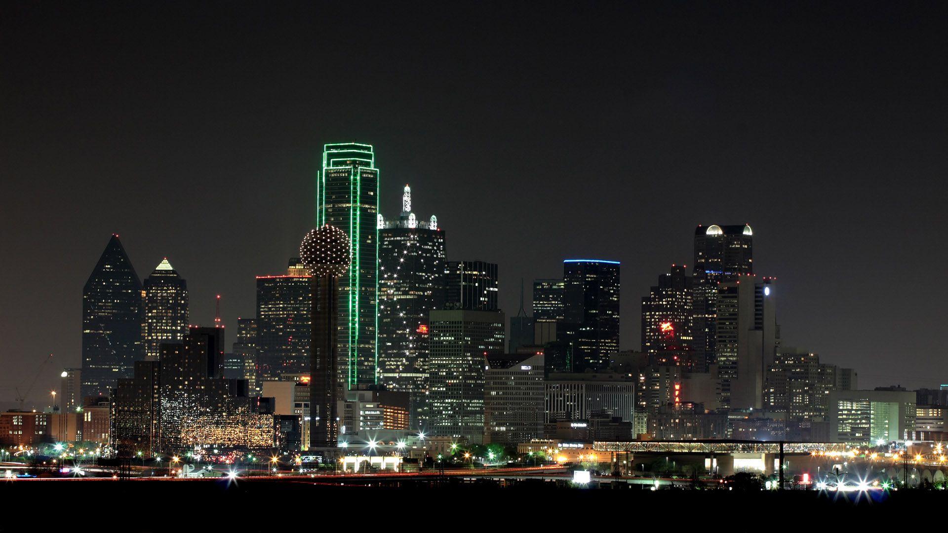 skyline at night