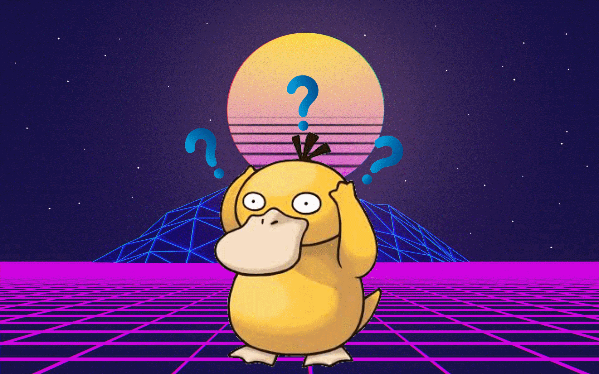 Vaporwave psyduck