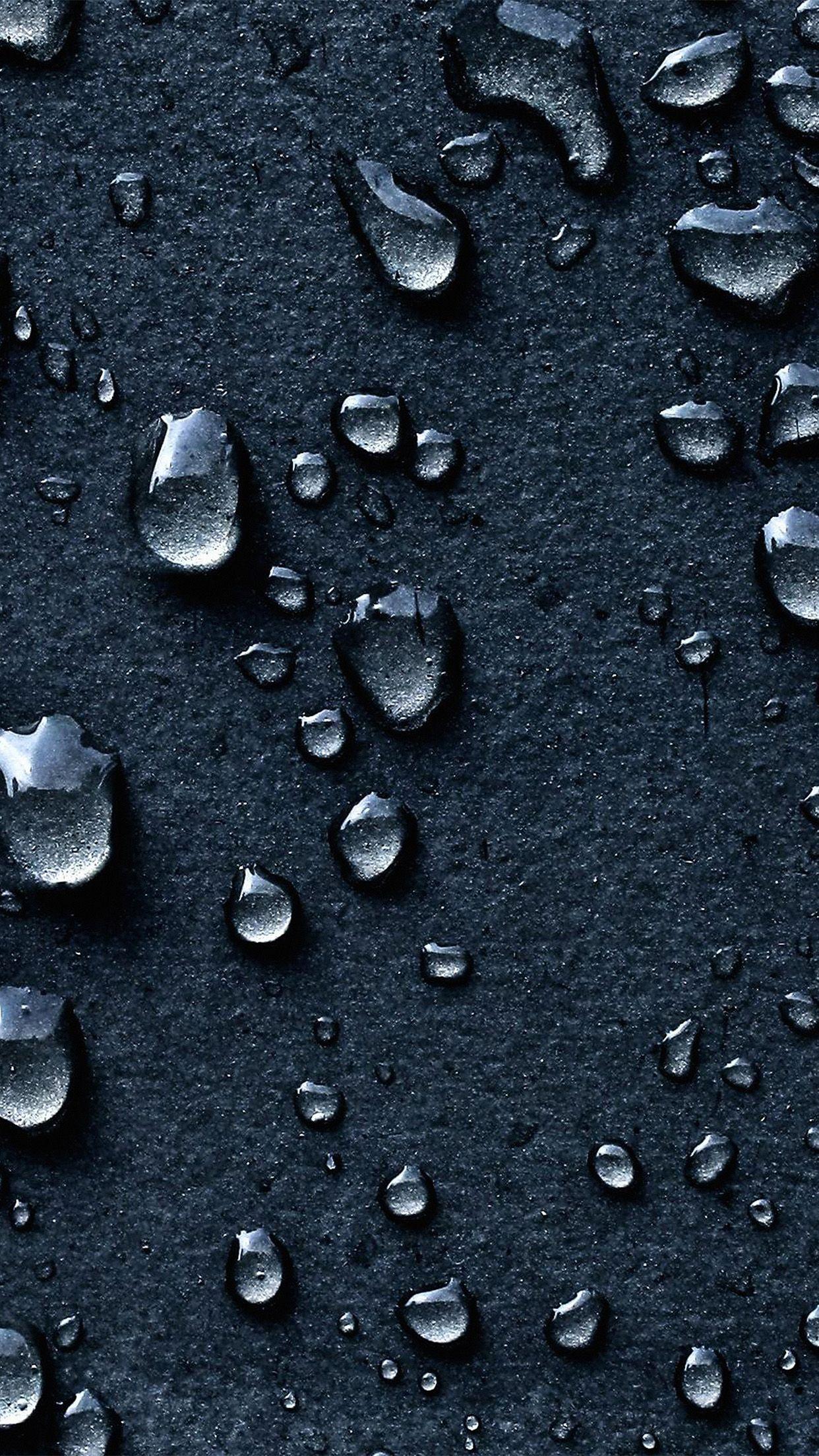 Drops Of Rain Blue Nature Texture Pattern Android wallpapers