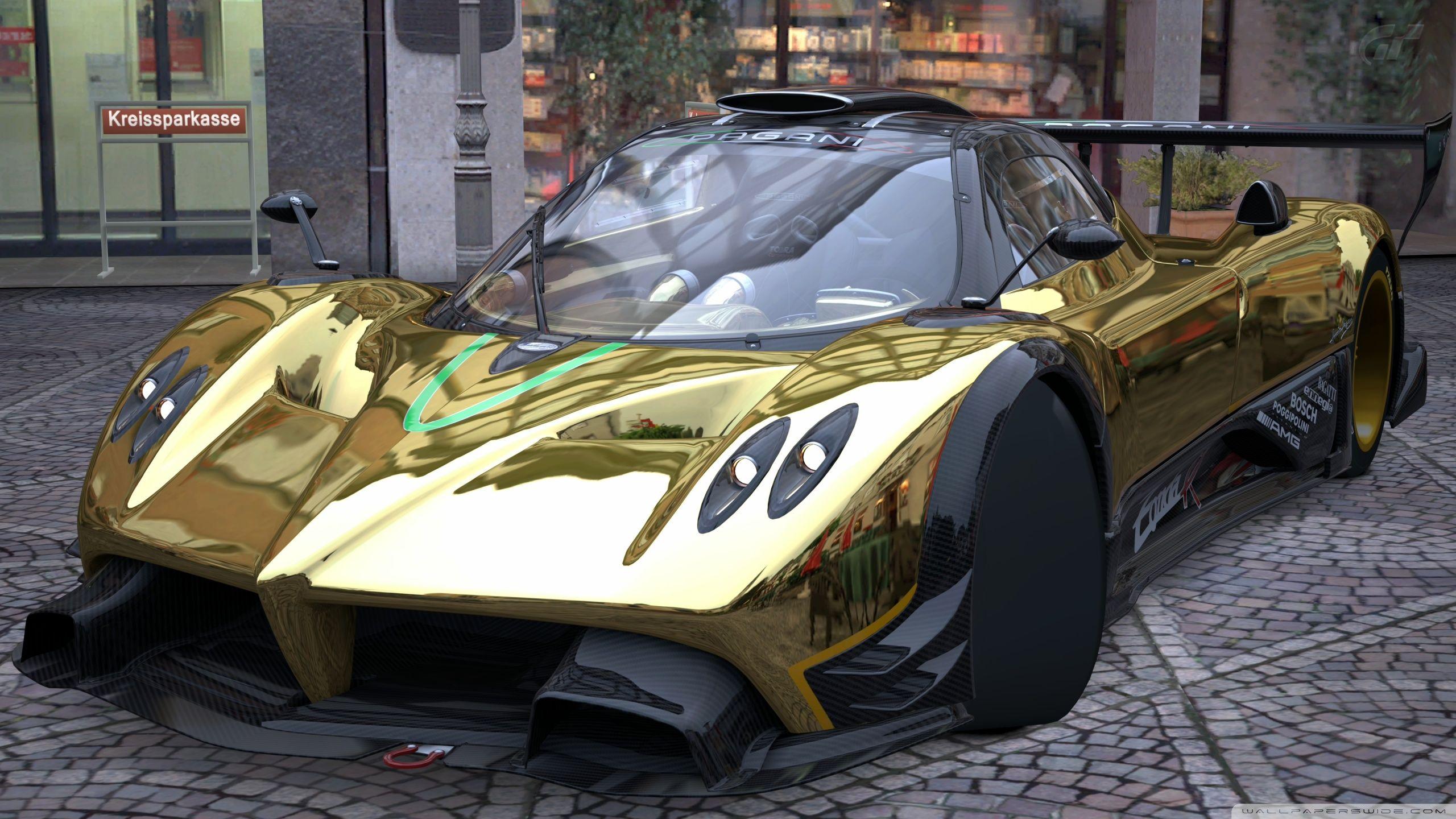 Pagani Zonda R Gold HD desktop wallpapers : High Definition : Mobile