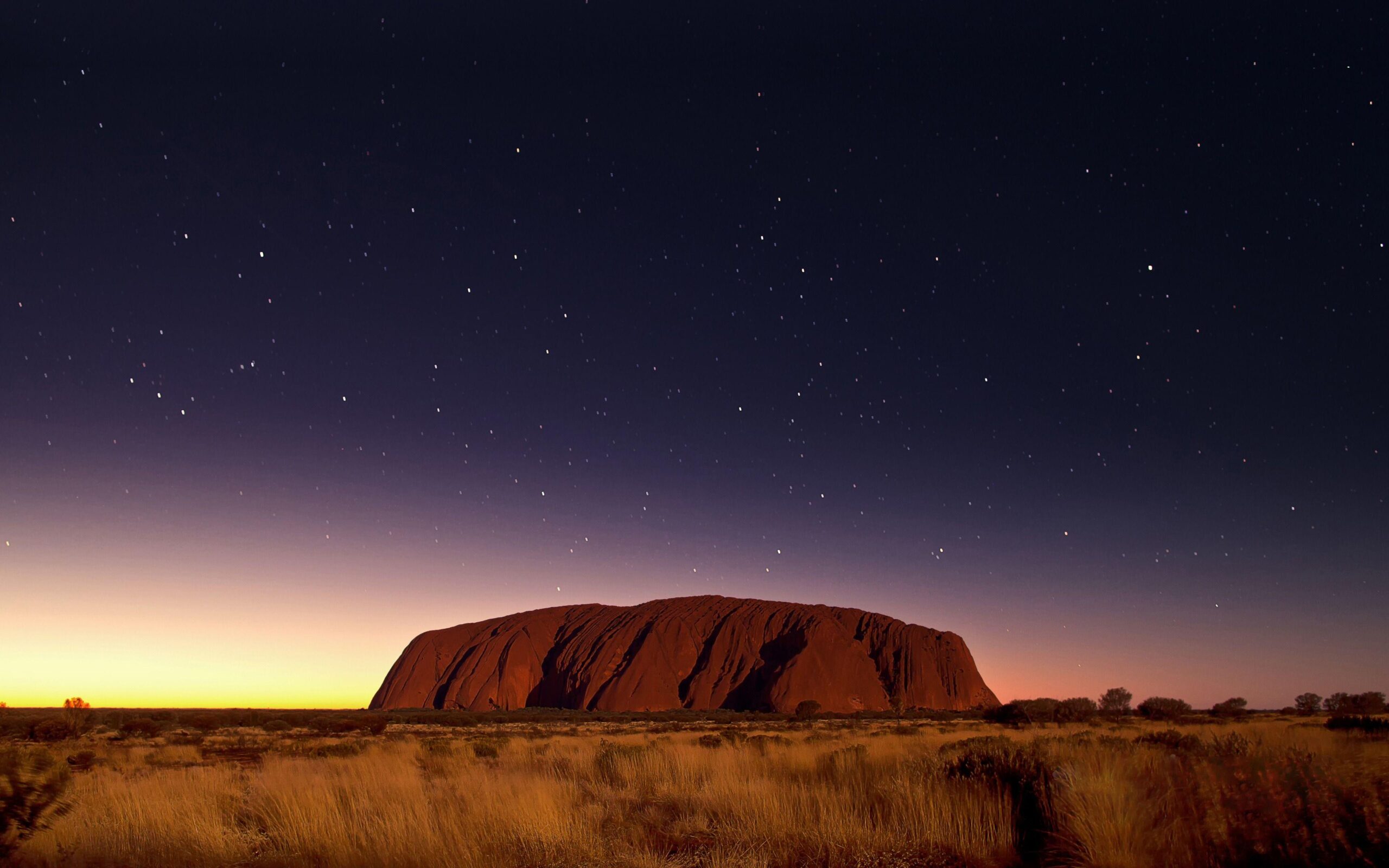 Download wallpapers Ayers Rock, 4k, nightscapes, australian