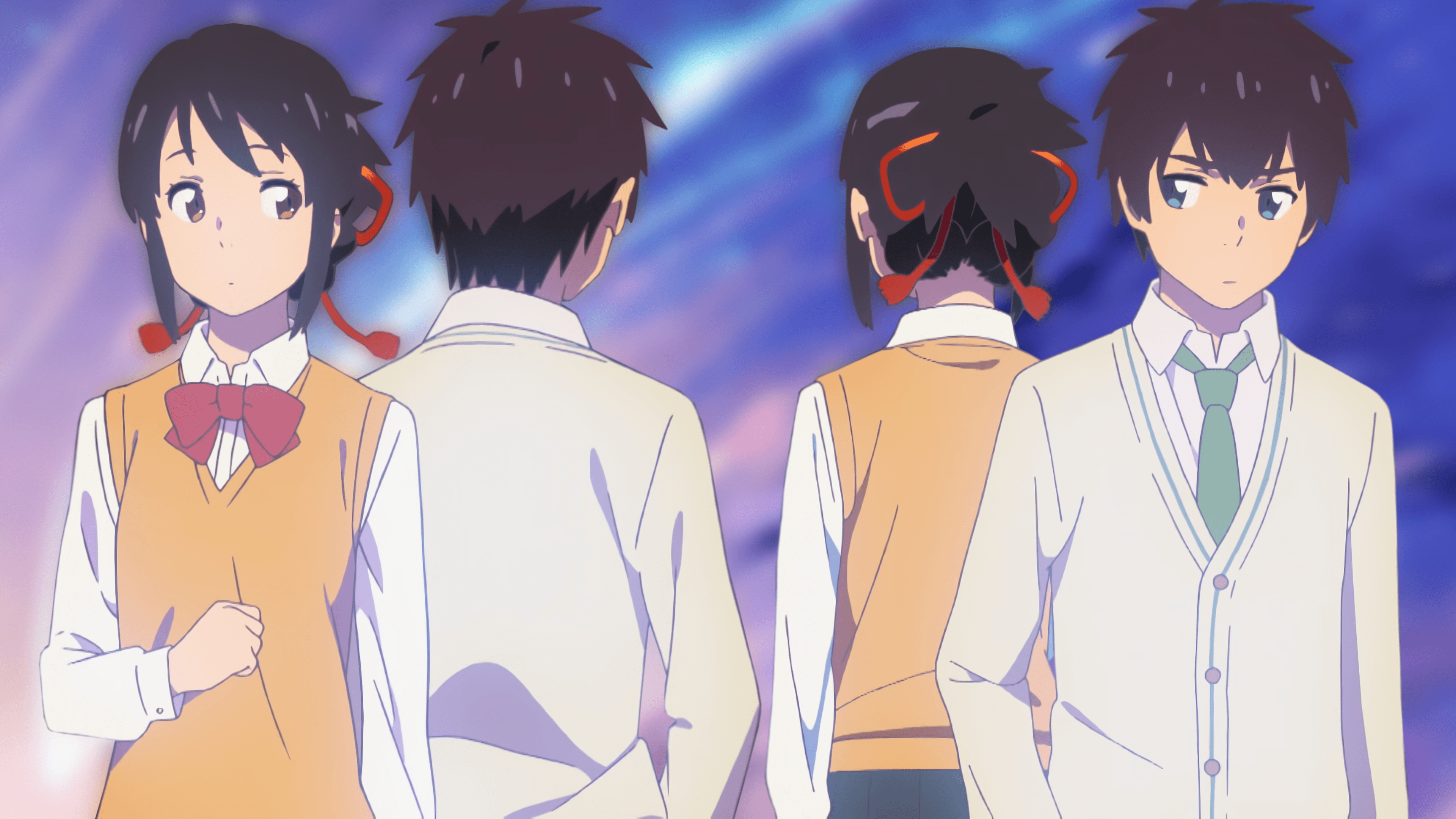 Anime Your Name. Mitsuha Miyamizu Taki Tachibana Kimi No Na Wa