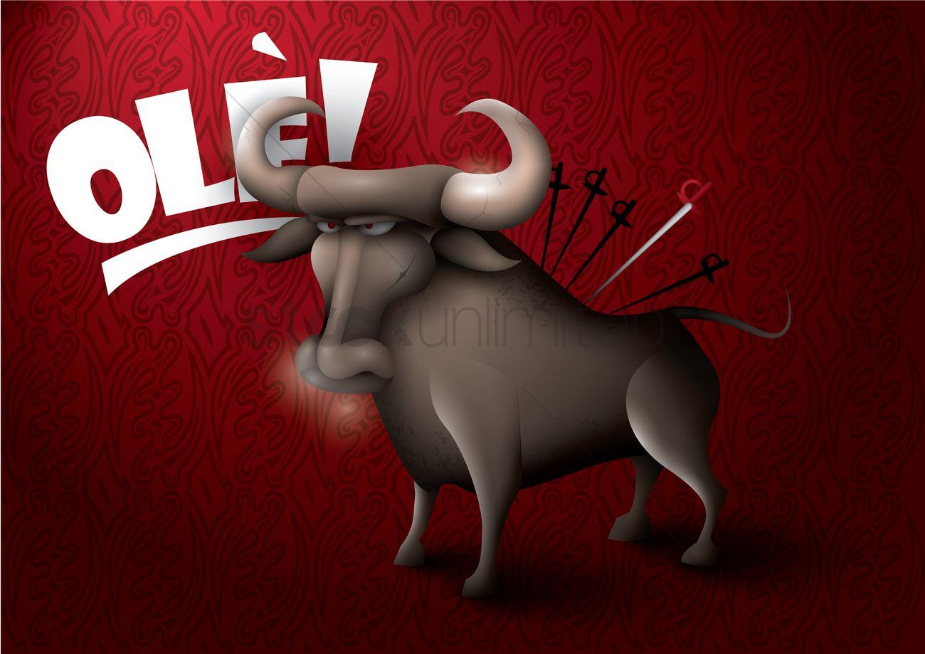 Bull wallpapers Vector Image