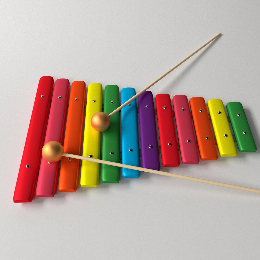 Xylophone 3D Model