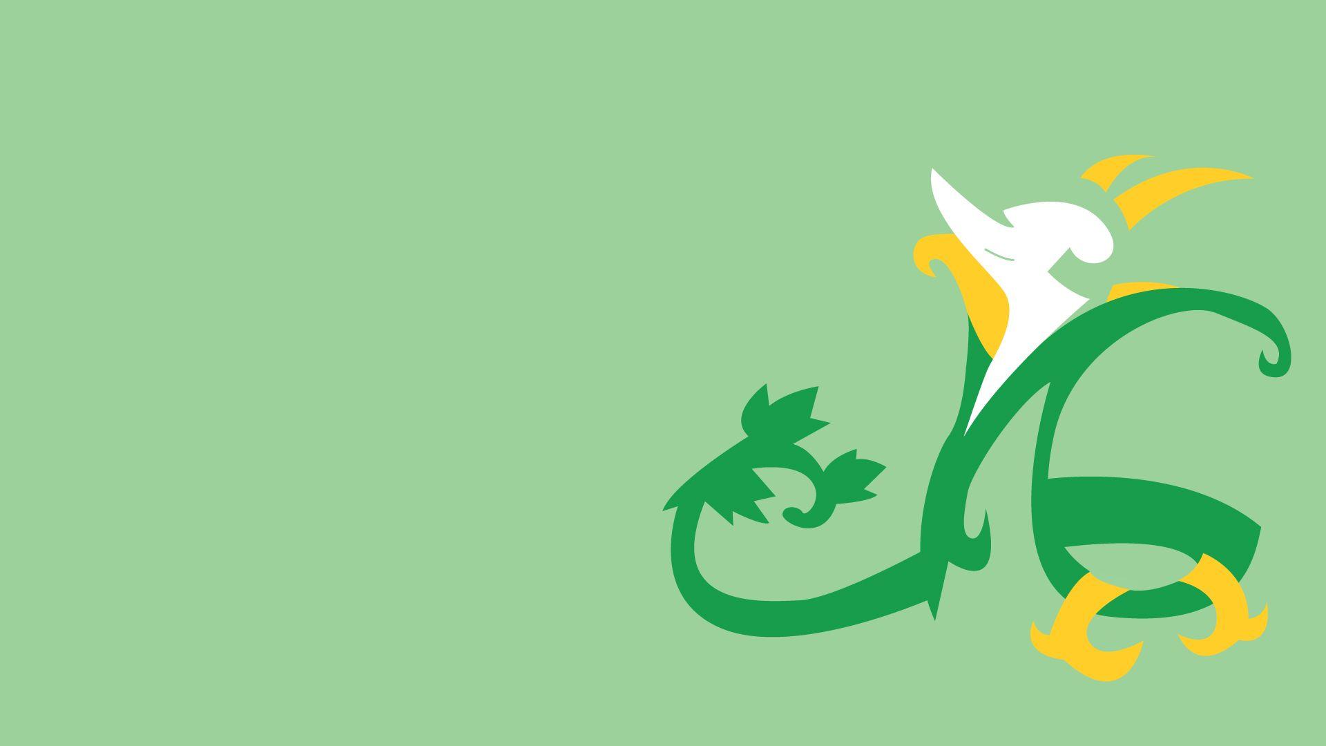 Serperior, Minimalism, Green Backgrounds wallpapers