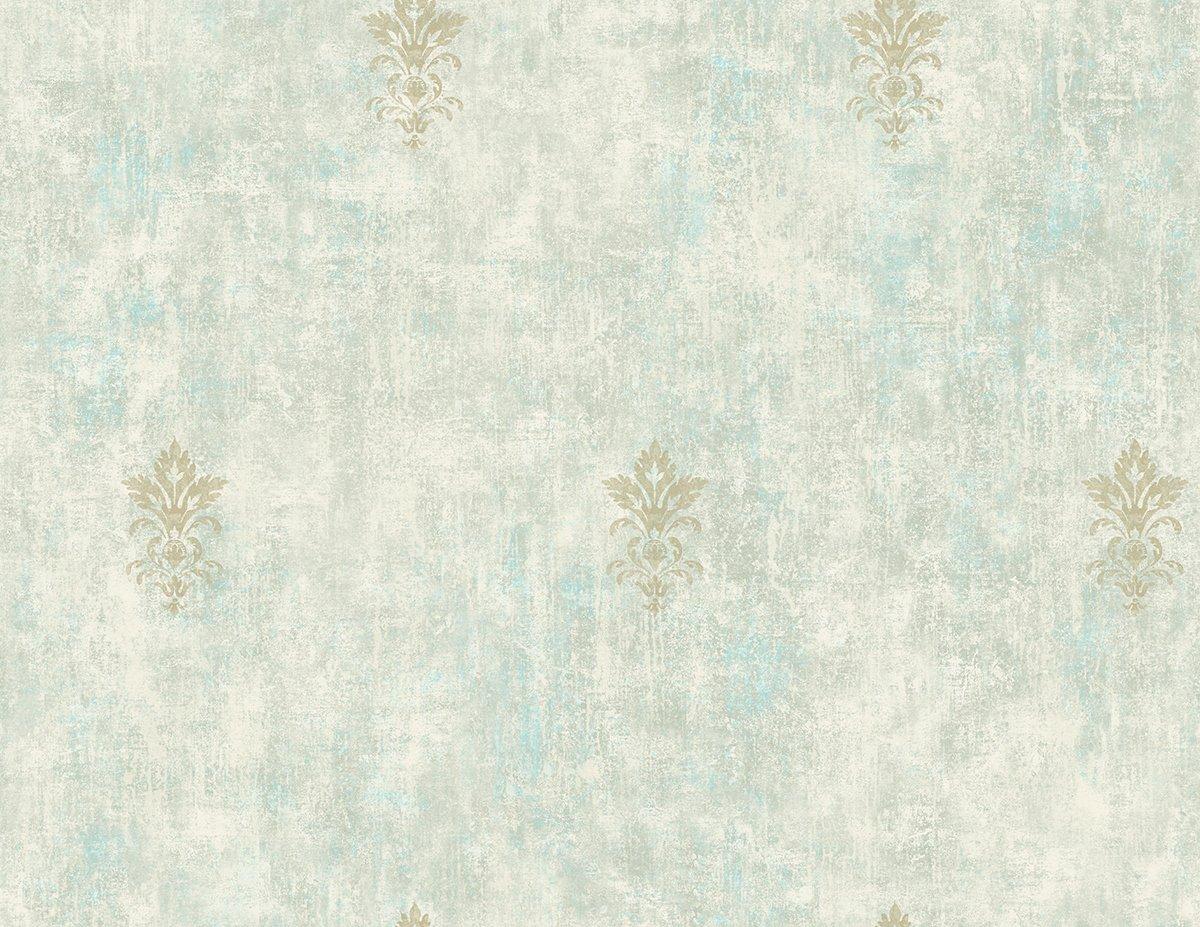 Vintage Fleur de lis Wallpapers in Seafoam from the Vintage Home 2