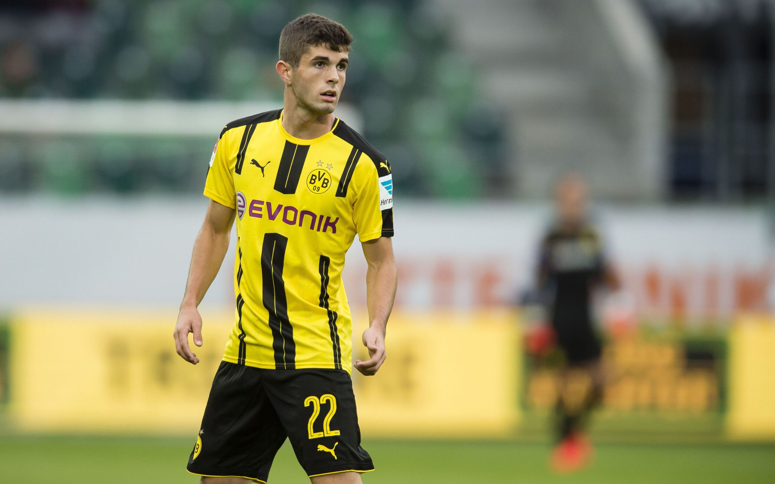 Download wallpapers Christian Pulisic, 4k, BVB, soccer, footballers