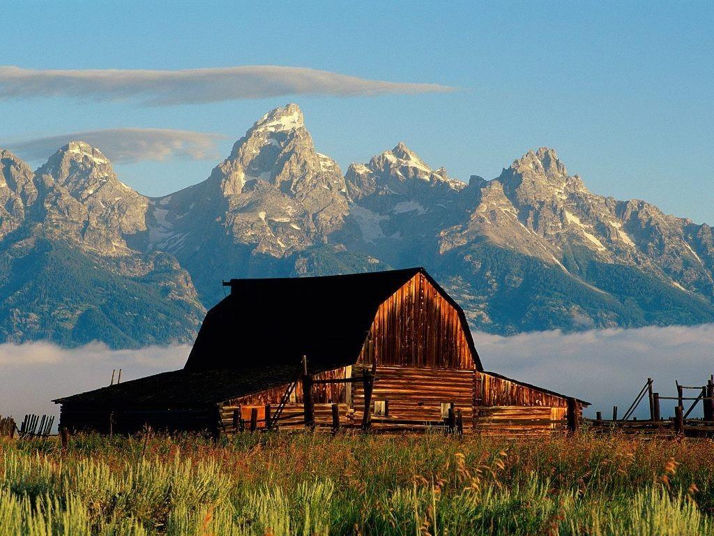 Wyoming Tag wallpapers: Cirque Towers Wyoming Grass Waterfalls