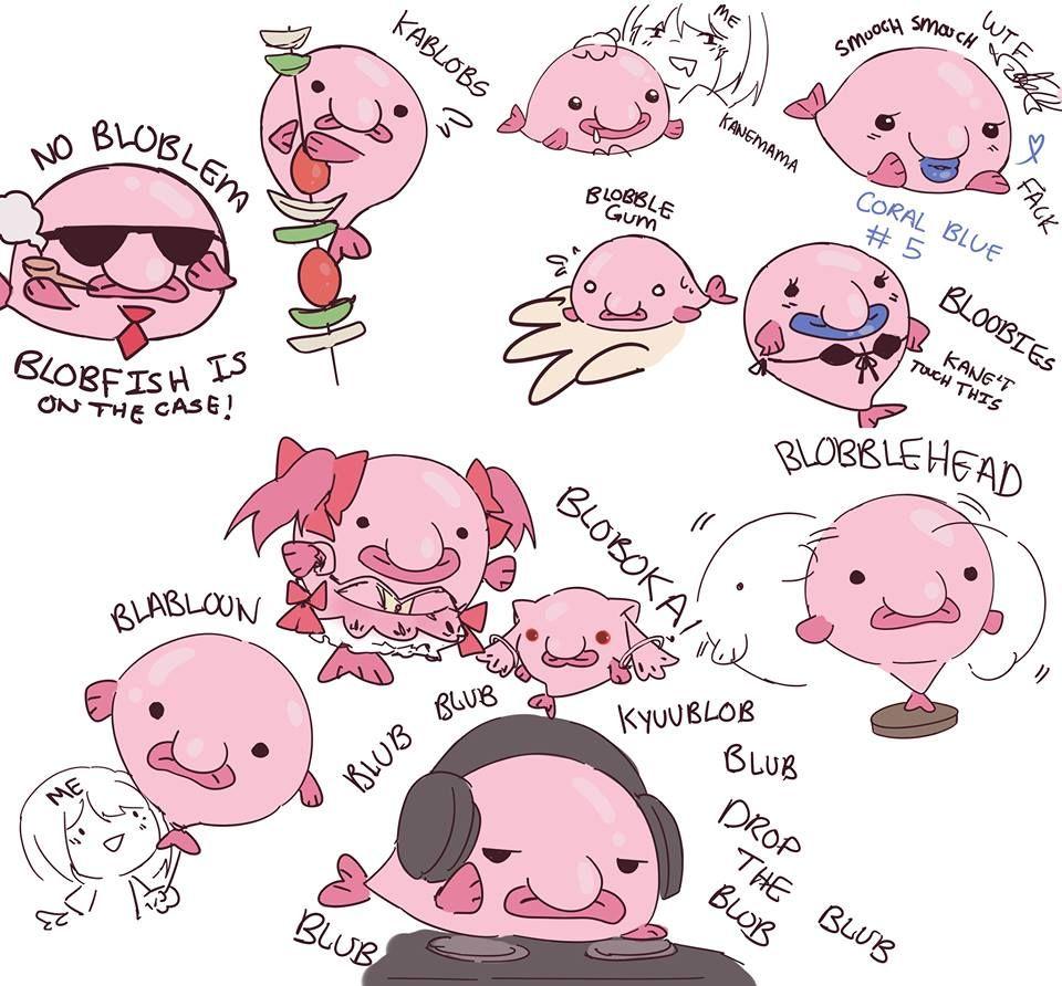 Fun Blobfish puns by Kanekiru.deviantart on @DeviantArt