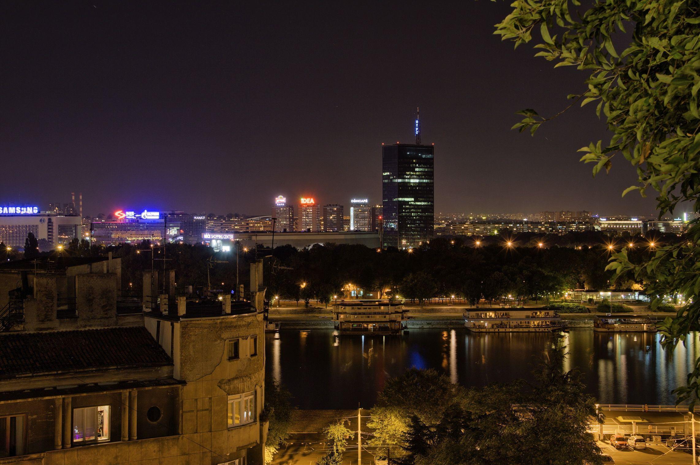 Photo Serbia Belgrade Canal night time Cities