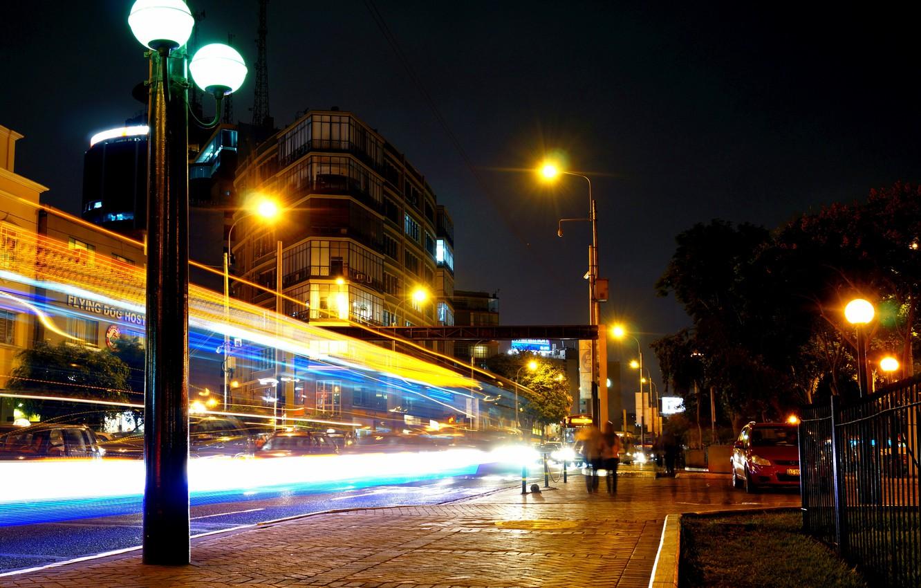 Wallpapers night, movement, excerpt, Lima, night, Peru, Peru, Lima