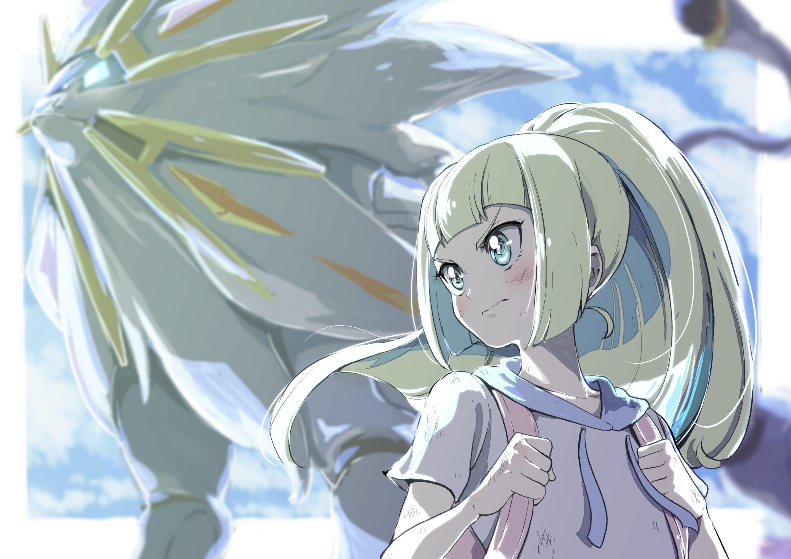 Wallpapers Pokemon, Lillie, Solgaleo, Blonde