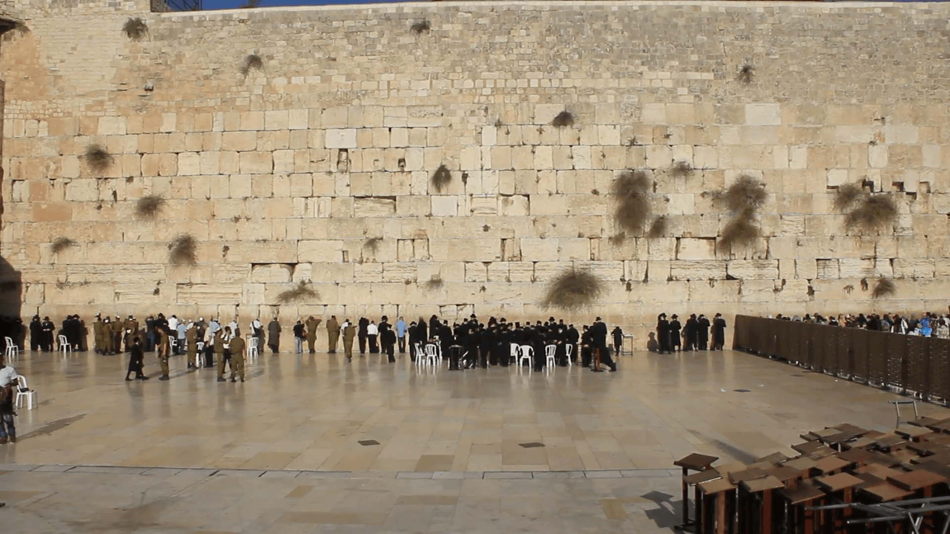 The Wailing Place of the Jews. Wailing Wall. Western Wall. The