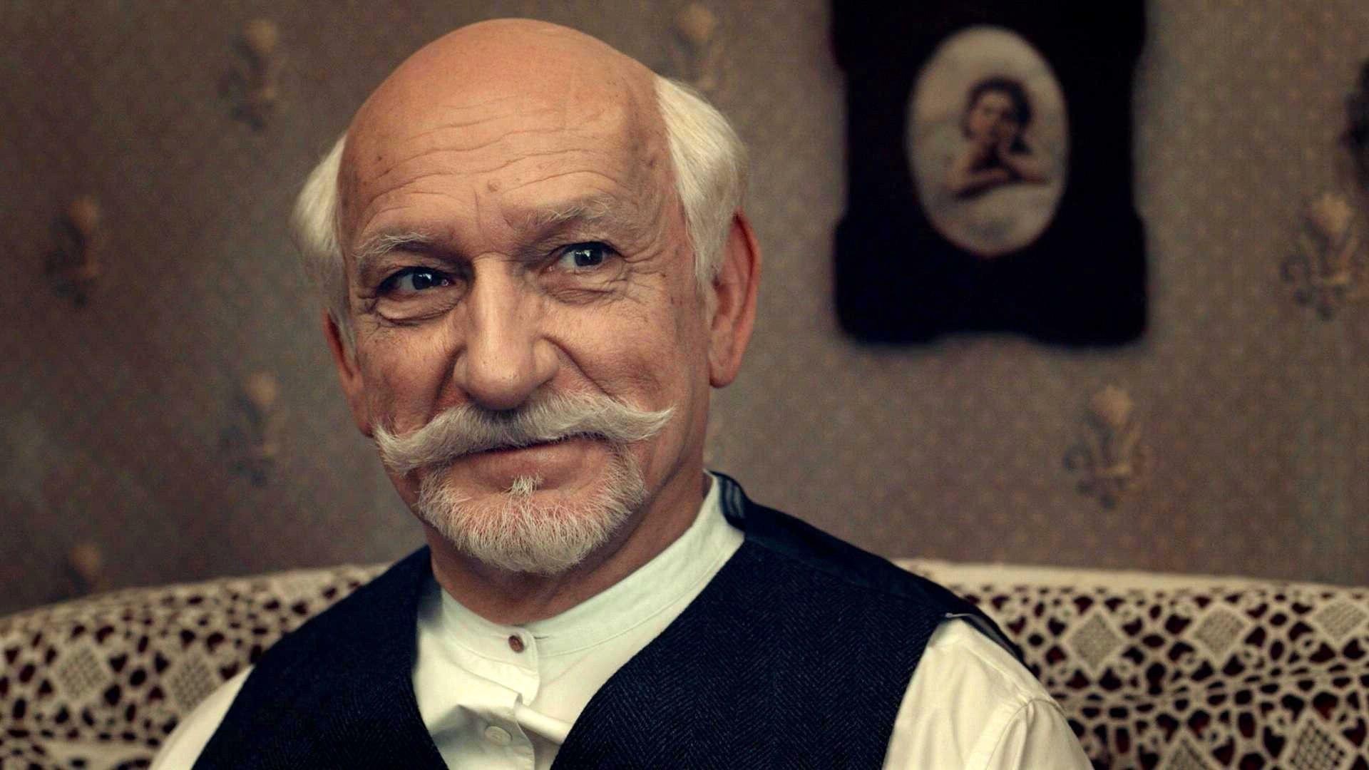 Ben Kingsley with moustache