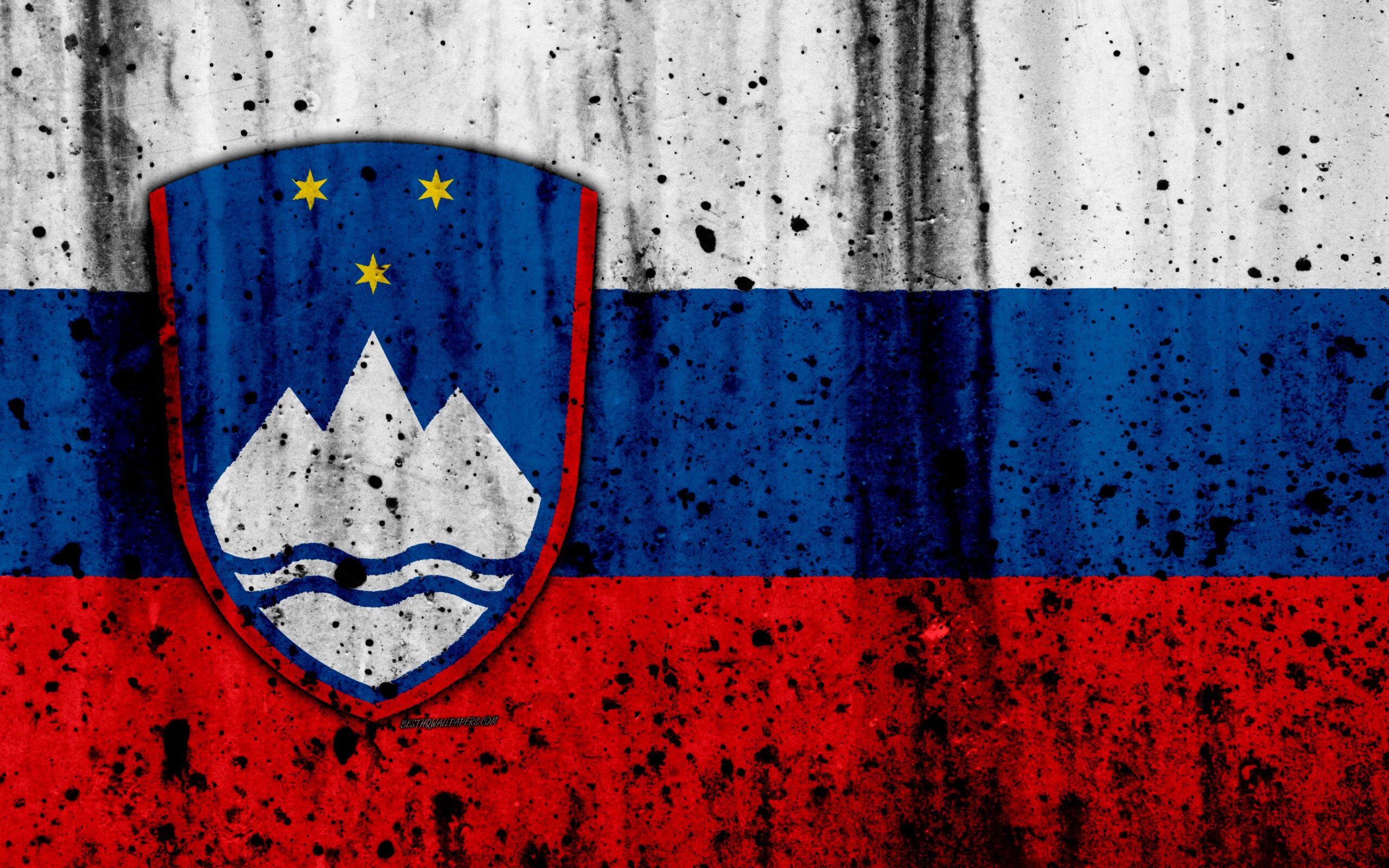 Download wallpapers Slovenian flag, 4k, grunge, flag of Slovenia