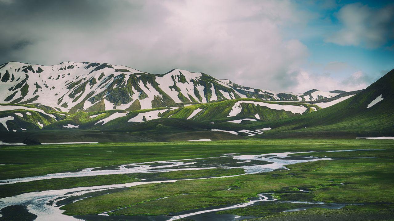 Wallpapers Iceland, Mountains, Snow, 4K, 8K, Nature,