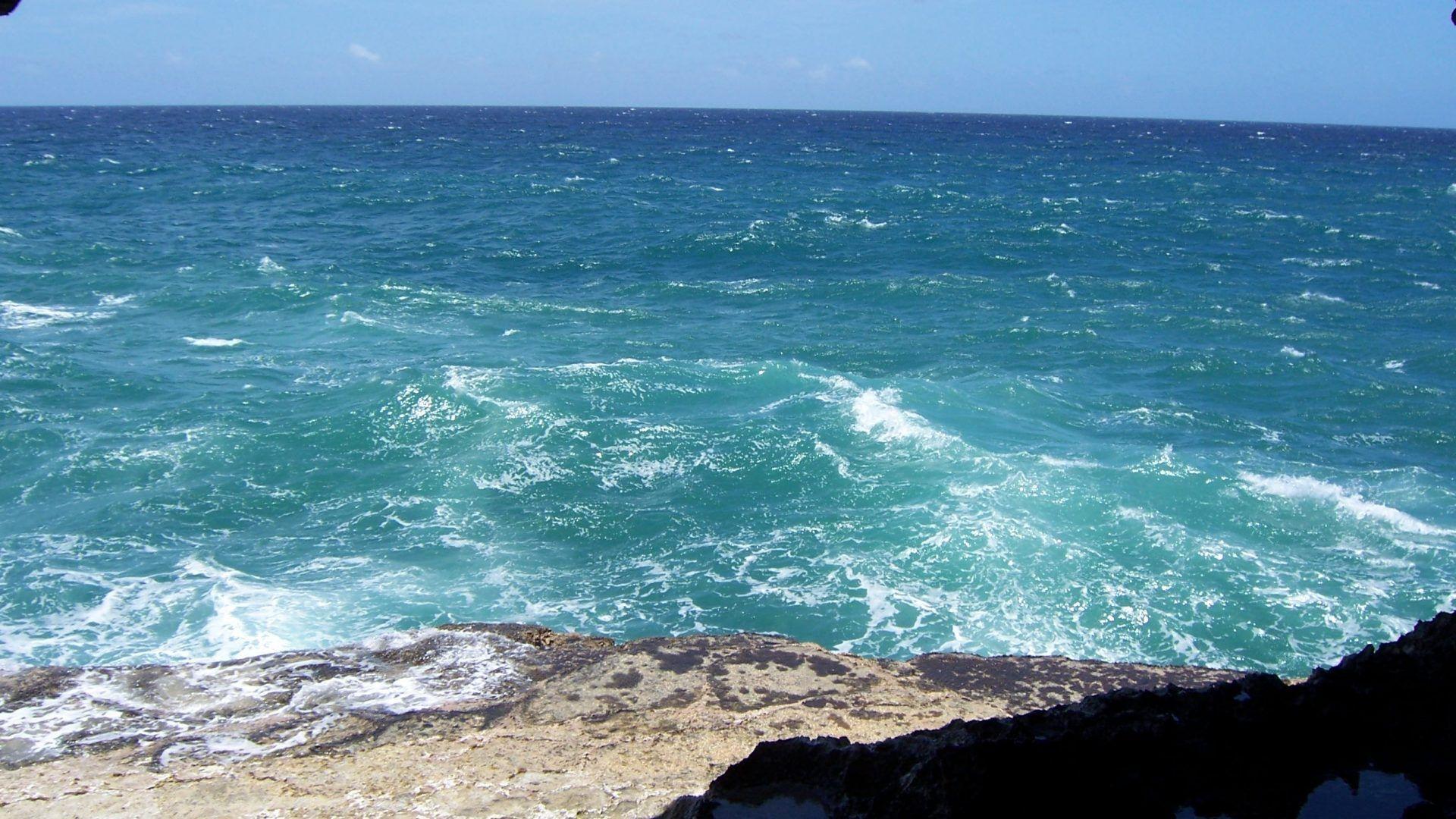 Ocean Sea Barbados Carribean Water Waves Blue Wallpapers For