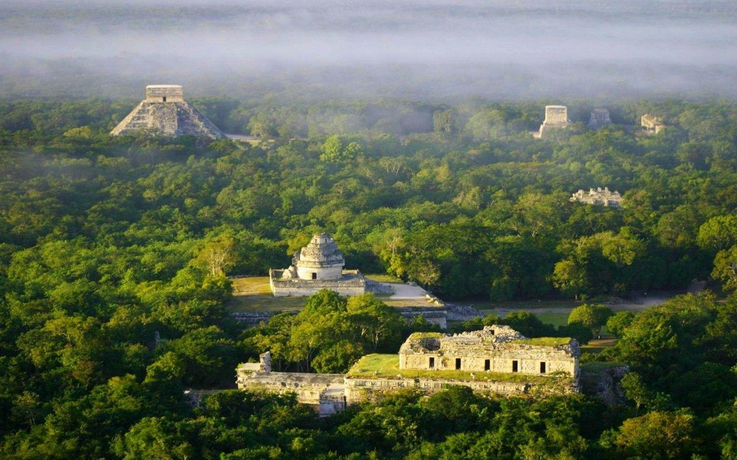 landscape, Nature, Chichen Itza, Temple, Ruins, Archeology