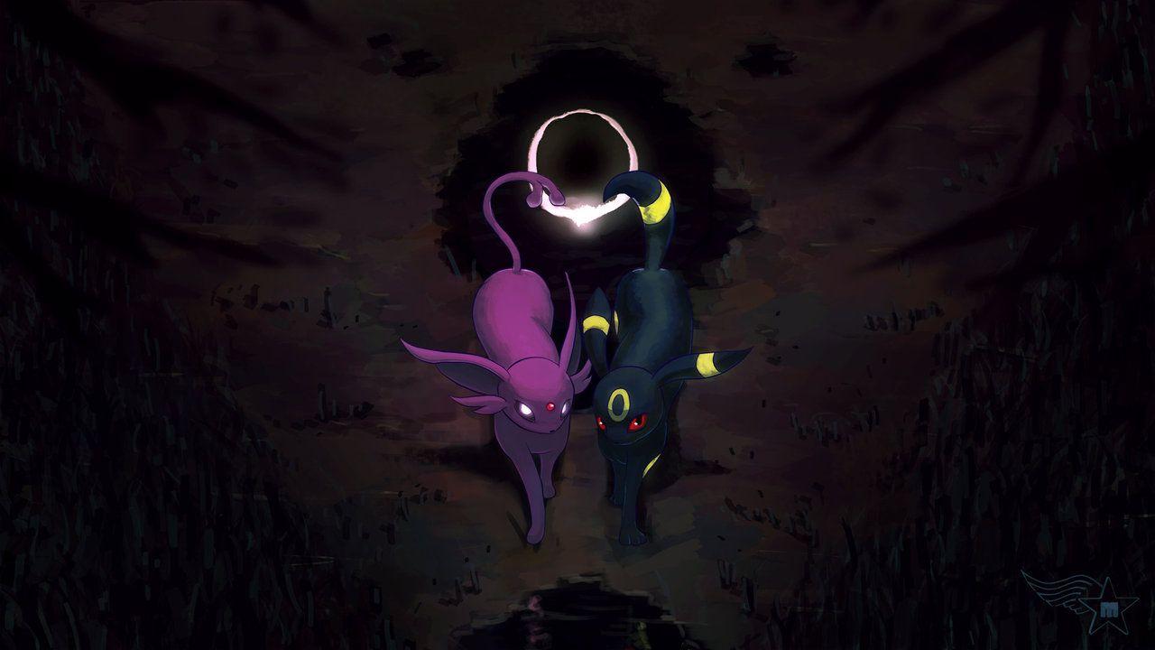 Umbreon and Espeon by Akurakai