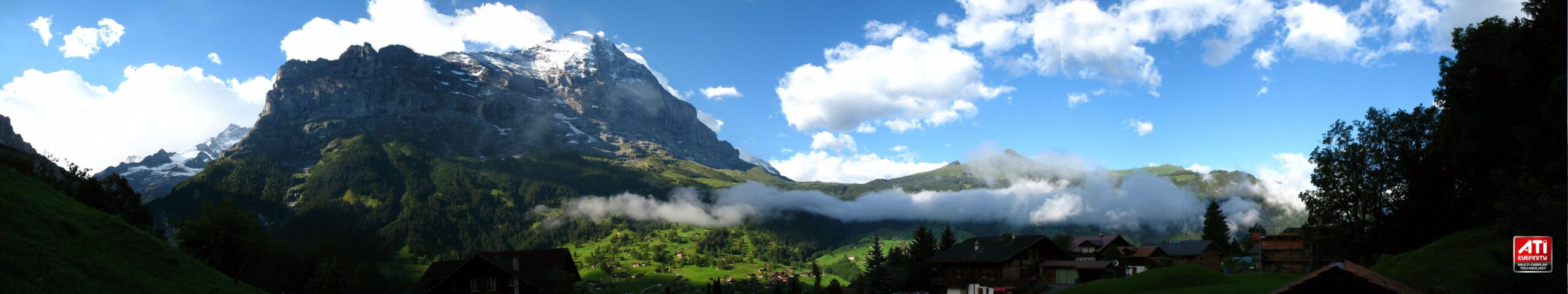 mountains clouds forest villages wallpapers High Quality