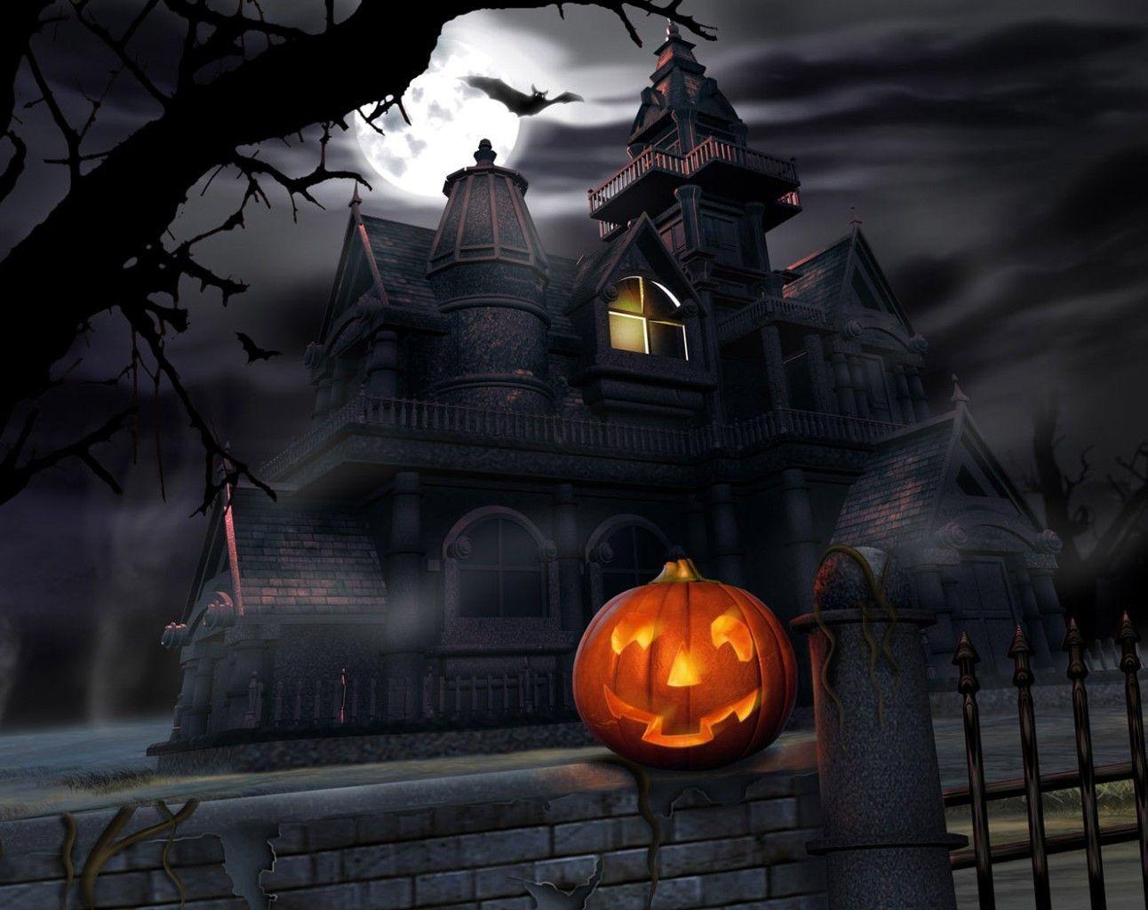 Halloween Scary House, Halloween Wallpaper, hd phone wallpapers