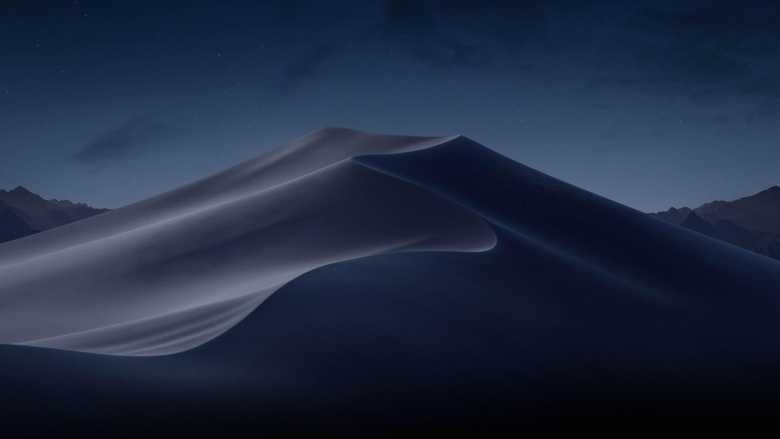 Wallpapers macOS Mojave, Night, Dunes, WWDC 2018, 4K, OS