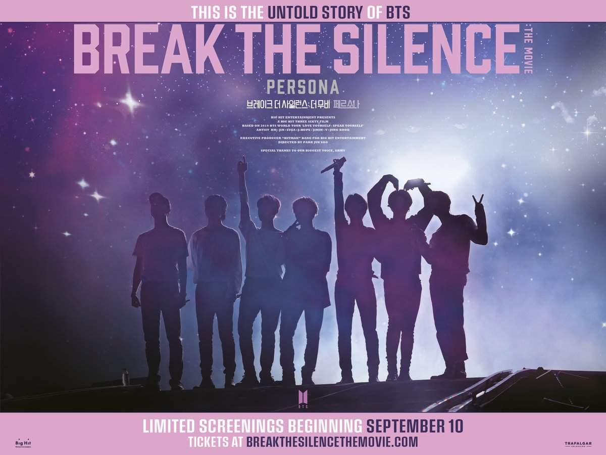 NEW BTS MOVIE BREAK THE SILENCE, THE MOVIE ~ PERSONA COMING IN SEPTEMBER