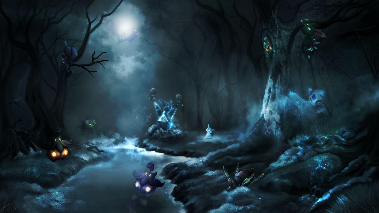 ariados clouds dark elgyem froslass halloween luxray marshadow