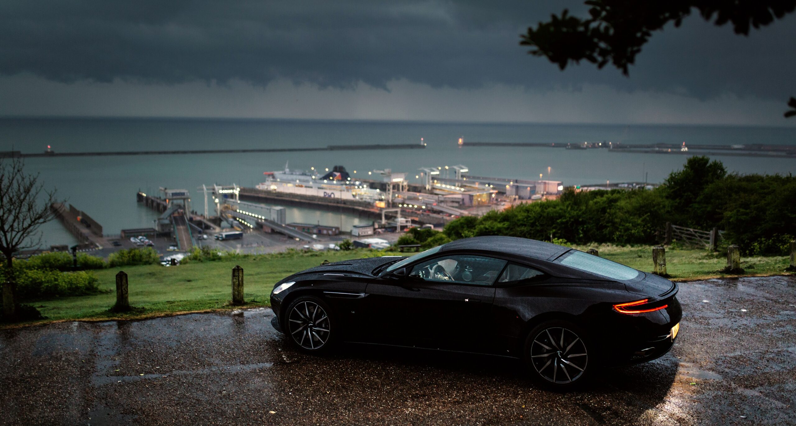 Aston Martin Db11 Rain Outside In Nature, HD Cars, 4k Wallpapers