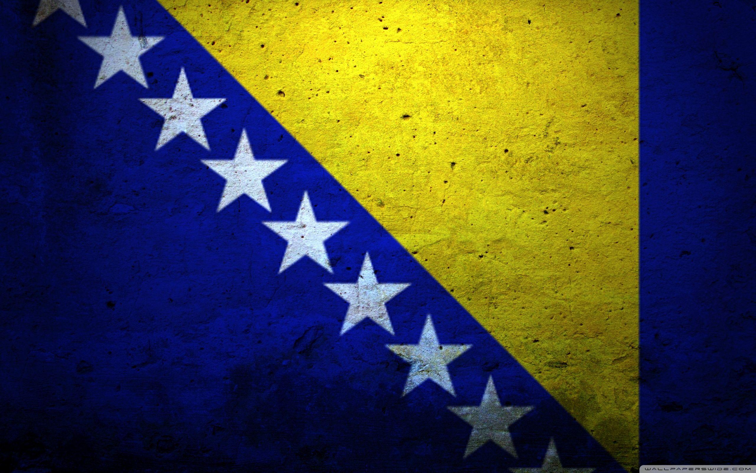 Grunge Flag Of Bosnia And Herzegovina HD desktop wallpapers